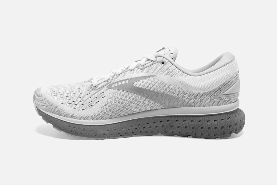 Brooks Glycerin 18 Road Löparskor Dam - Vita/Grå - 2643-YQGLB